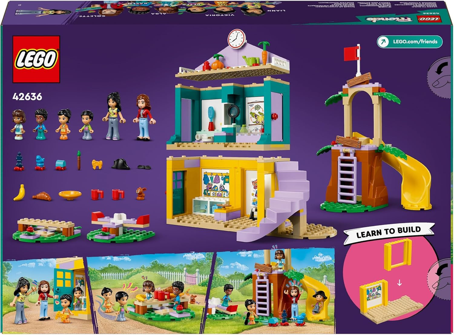 Ensemble de jeu LEGO Friends Heartlake City pour la maternelle, pour filles et garçons de 4 ans, jeu de rôle créatif avec 2 figurines et 4 micro-figurines, jouet de développement social 42636 Ensembles de construction Besuche den LEGO-Store