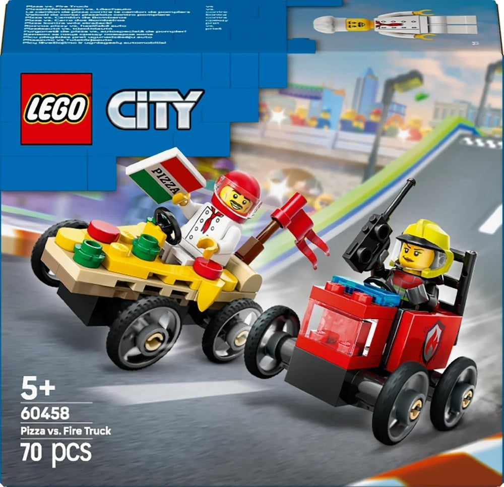 Le fourgon de livraison de pizza LEGO City contre. Camion à pizza - Boîte à savon pour filles et garçons à partir de 5 ans - Jeu de construction avec 2 figurines de conducteur - Cadeau d'anniversaire et de vacances 60458 Jeux de construction Besuche den LEGO-Store