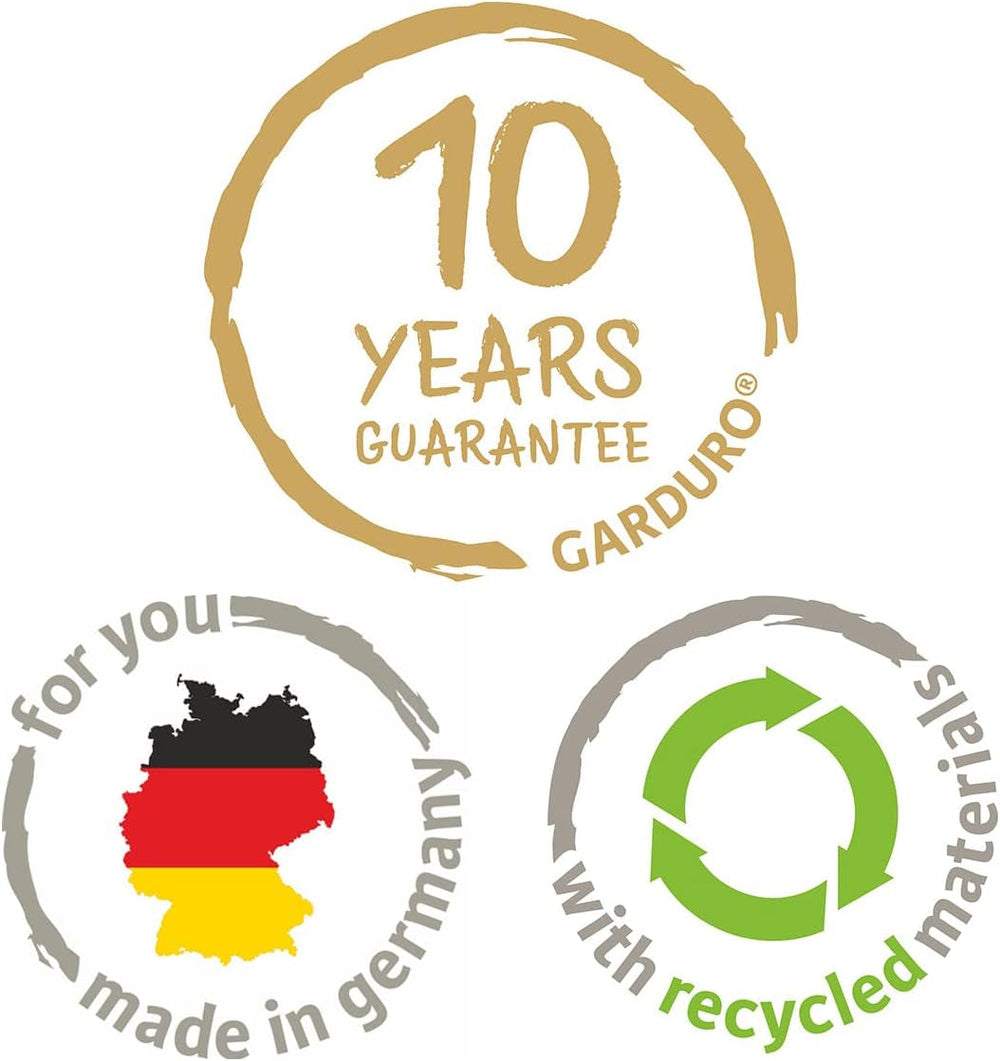 Scheurich Wave Globe High, récipient haut en plastique, granit noir, diamètre 29,8 cm, hauteur 40 cm, volume 6 l.