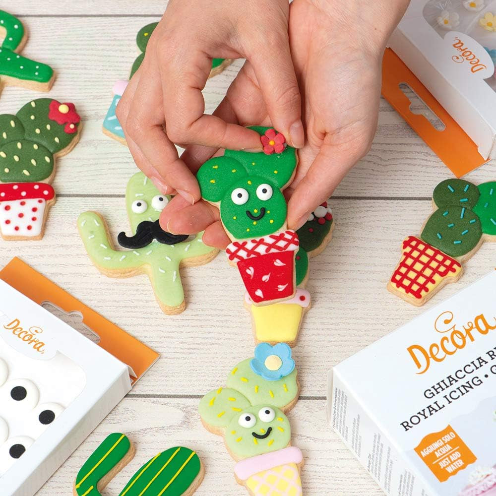 0255072 Emporte-pièce cactus en plastique, lot de 2, 9 x 2,2 cm, vert