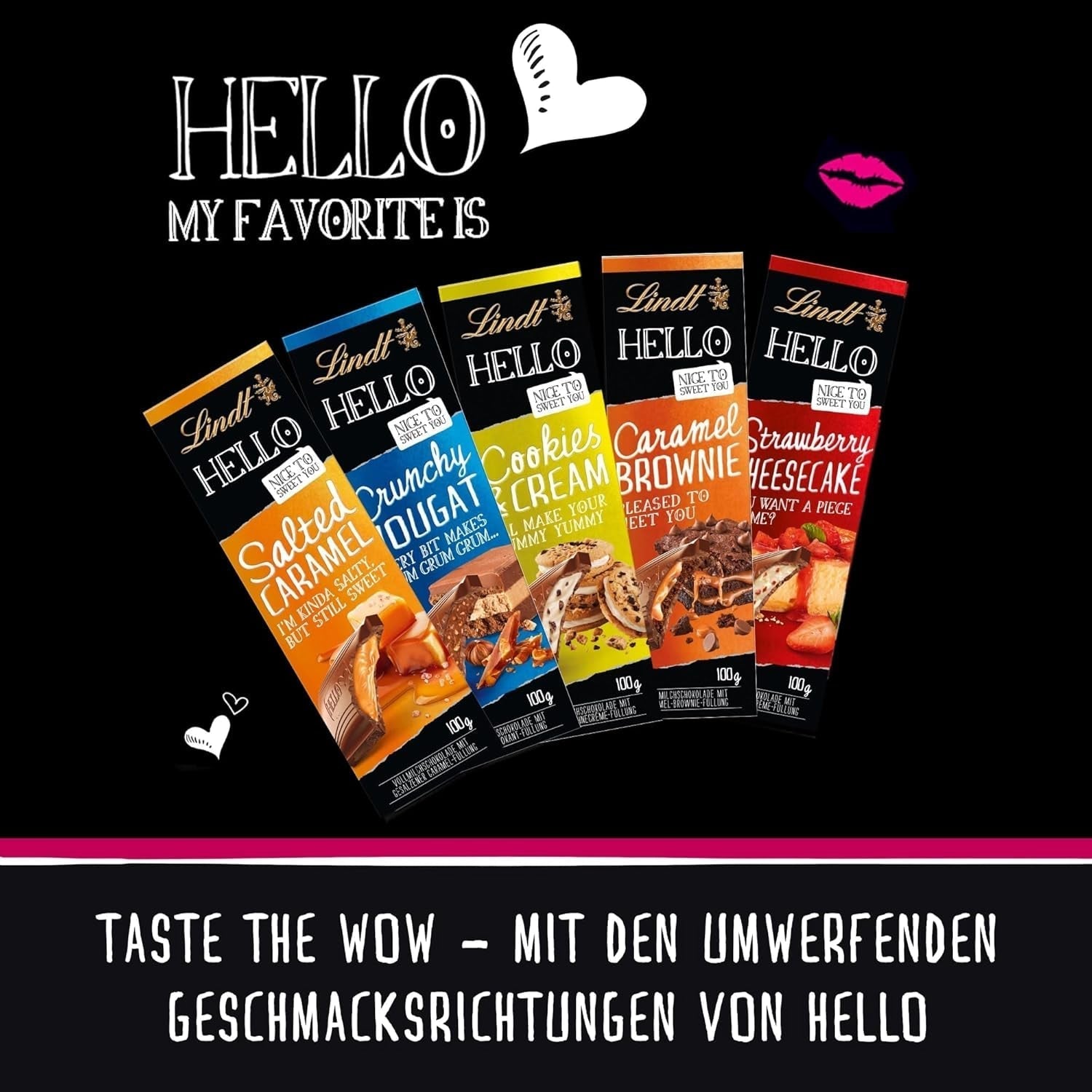 Lindt Schokolade HELLO 4 Good Vibes | 164G | 4 Verschiedene HELLO Pralinen Zum Teilen Oder Selber Genießen | Schokoladengeschenk Naty Shop