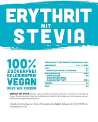 Erythritol + Stevia Substitut de sucre naturel sans calories 1:1, 1 Kg Édulcorants Naty Shop
