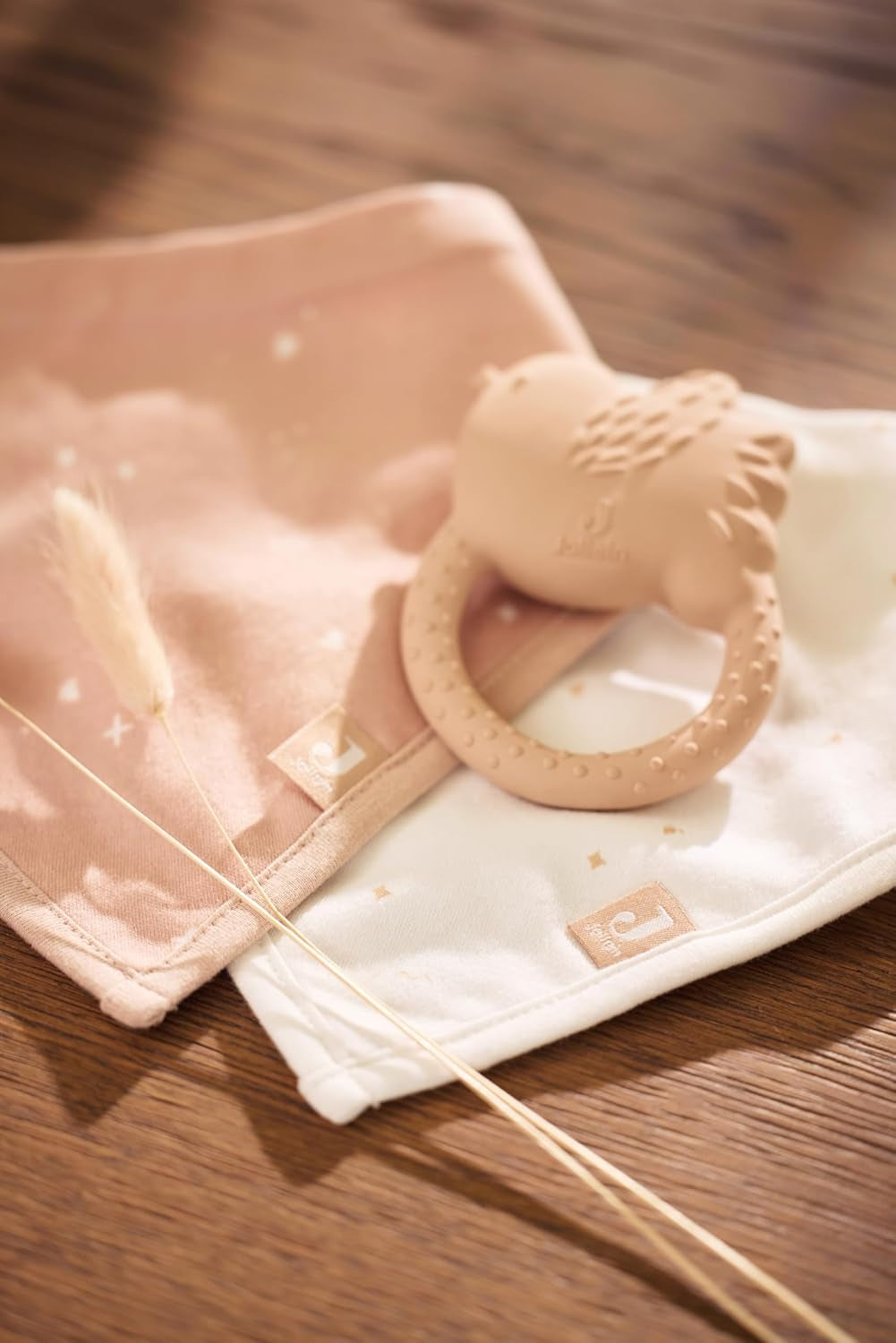 Jollein Anneau de dentition en caoutchouc naturel pour bébé – Beaux oiseaux – Anneau de dentition pour bébé – Aide à la dentition – Inoffensif et sans BPA – Jouet pour bébé