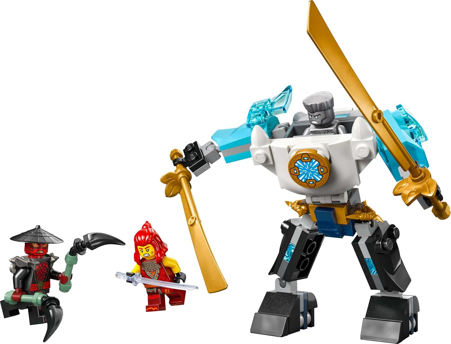 LEGO NINJAGO Zane's Action Mech - Jouet Ninja avec 3 figurines pour jouer un rôle - Petit ensemble à construire et à jouer pour les enfants - Idée cadeau pour garçons et filles à partir de 6 ans 71827 Jeux de construction Besuche den LEGO-Store