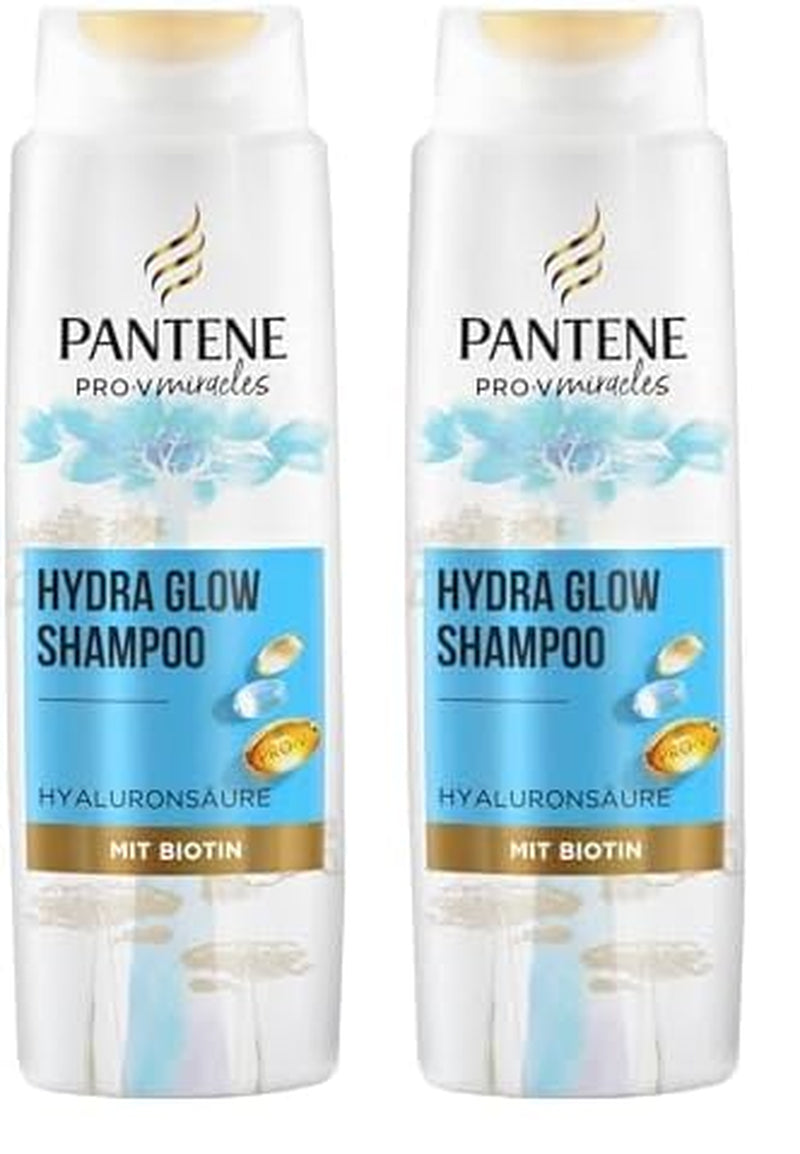 Pantene Pro-V Hydra Glow Shampooing Hydratant à la Biotine pour Cheveux Secs et Abîmés Pantene Douche & Bain 2 x 250 ml