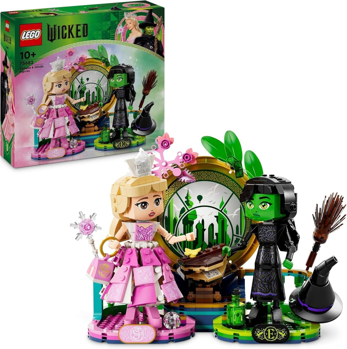 LEGO Wicked Elphaba et Glinda Dolls - Figurines à collectionner Les Sorcières d'Oz - Cadeau créatif pour les filles de 10 ans et plus et les fans de cinéma - 75682 Ensembles de construction Besuche den LEGO-Store Default Title