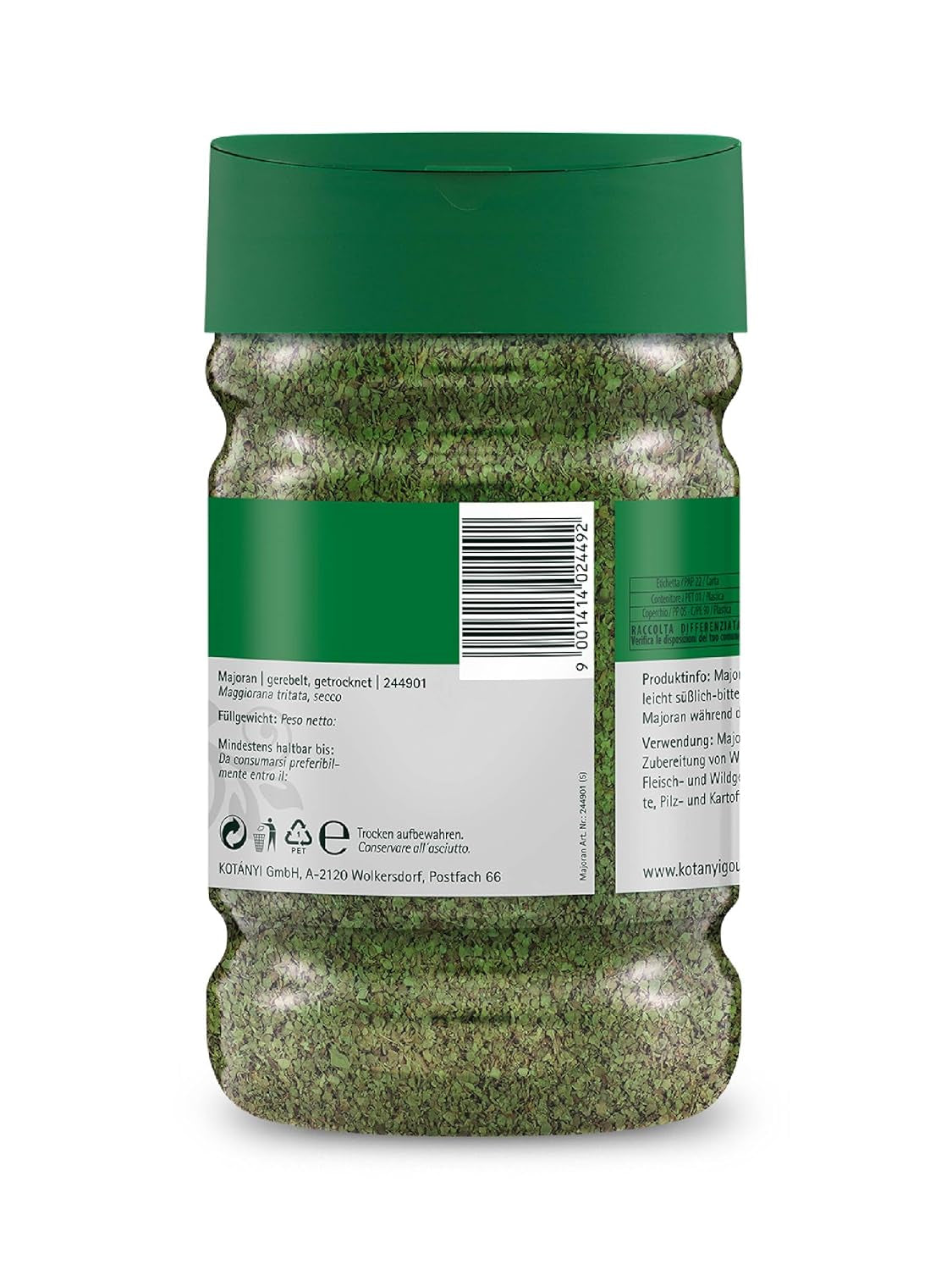 Kotanyi Liebstöckel gerebelt, Gewürze für Grossverbraucher und Gastronomie, 1200 ml, 160 g