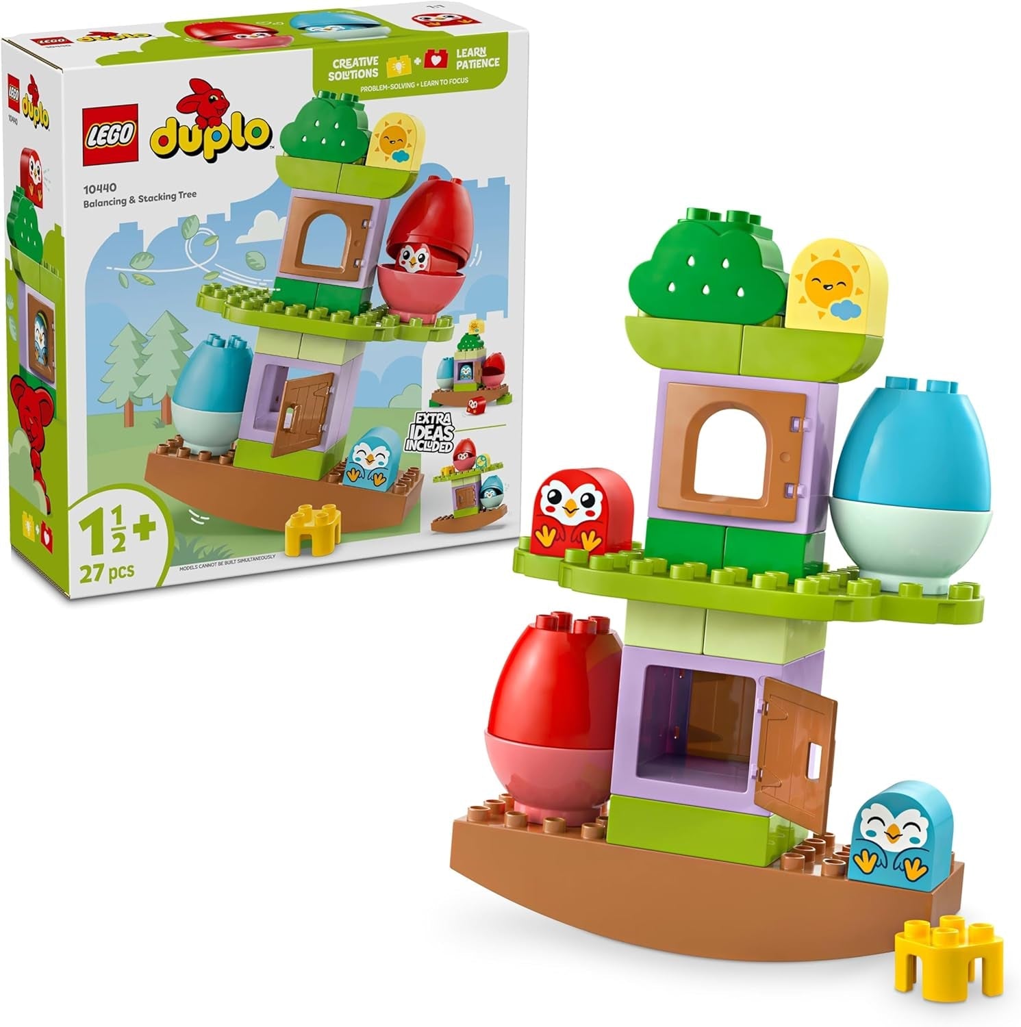 Arbre LEGO DUPLO à équilibrer et à empiler, jouet de développement, jeu de construction pour enfants à partir de 18 mois, jouet créatif pour enfants, jouet éducatif avec 2 oiseaux jouets 10440 Jeux de construction Besuche den LEGO-Store Default title