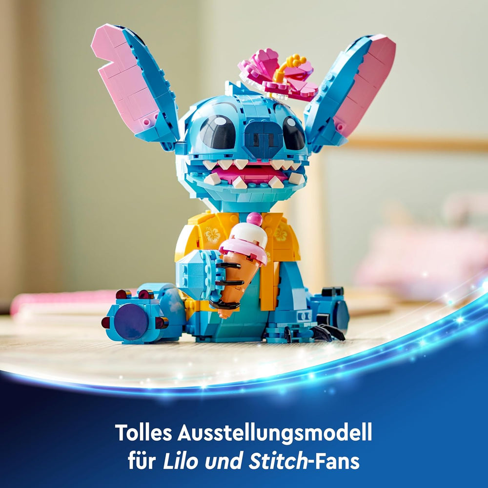 LEGO | Disney Stitch Spielzeug - Figure zum Spielen und Sammeln with Einer Eistüte and Einer decoren Blume - Conçu pour les filles, les jeunes et les cinéphiles de Lilo & Stitch à partir de 9 ans - 43249