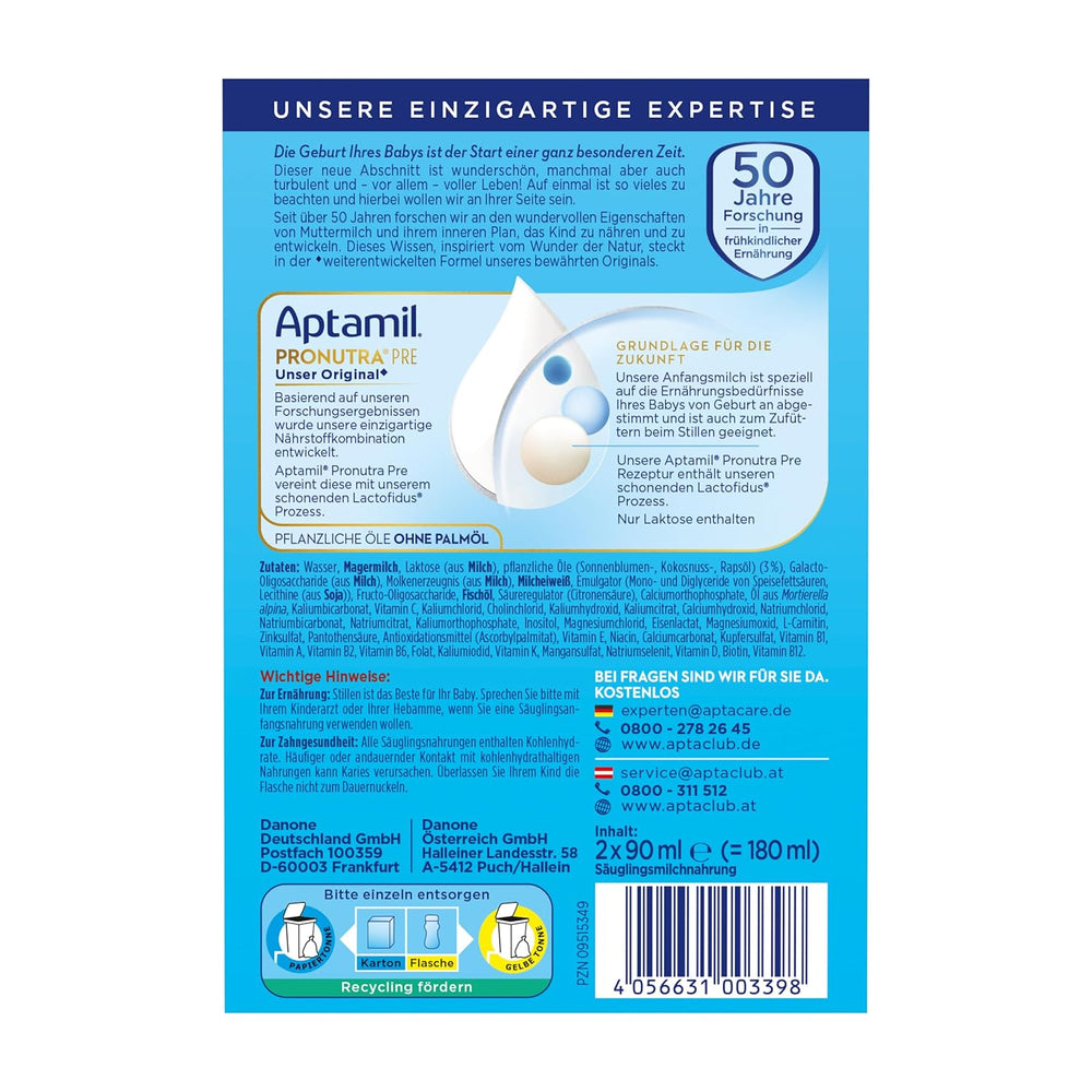 Aptamil Pronutra-ADVANCE PRE, buvable, 4x2x90ml (Packung mit 4)