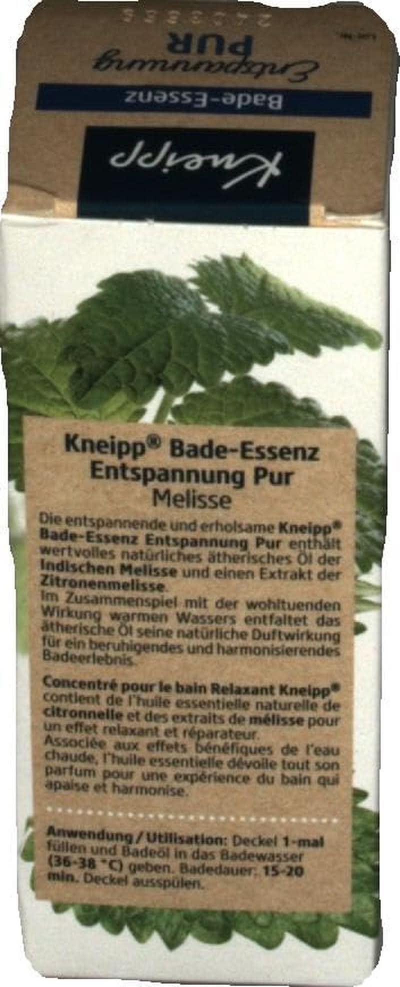 Kneipp Bade, ulei de baie cu ulei esențial natural de melissa indiană și extract de balsam de lămâie, 100 ml Naty Shop