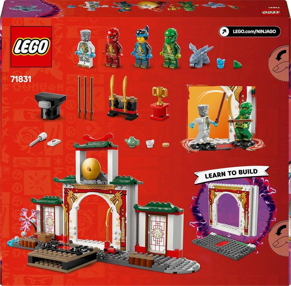 LEGO NINJAGO Spinjitzu-Tempel der Ninja - Spielset mit 4 Minifiguren und 1 Drachen Figur - Bauset - Weihnachts- oder Geburtstagsgeschenk für Jungen und Mädchen ab 4 Jahren 71831