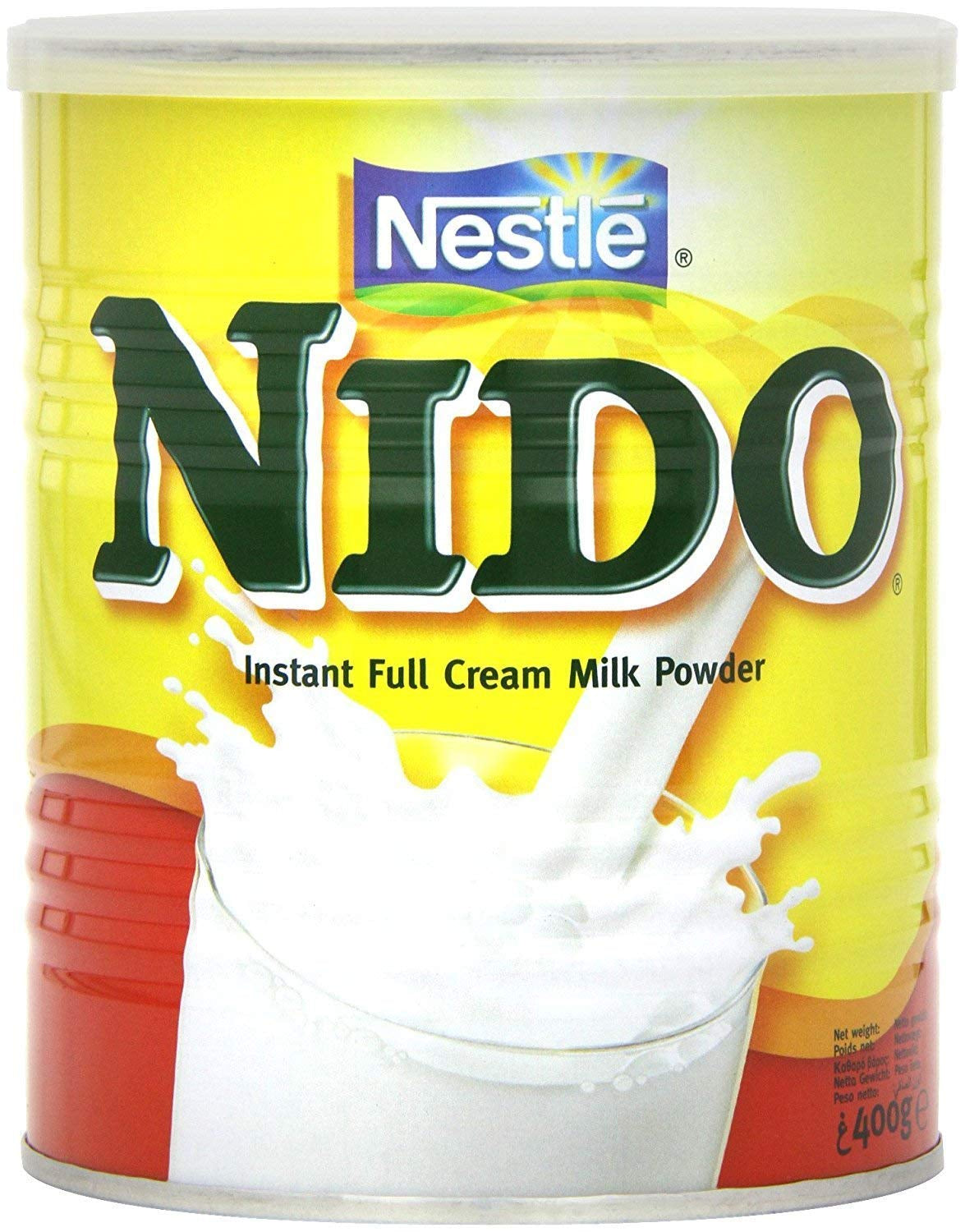 Nestle Nido Vollmilchpulver – Crème instantanée pour café et thé avec vitamines et minéraux et sans conservateurs ou colorants – Dose de 400 g