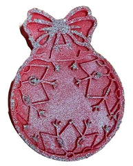 Decoratiune comestibila din zahar, Glob de brad, rosu Nati Shop