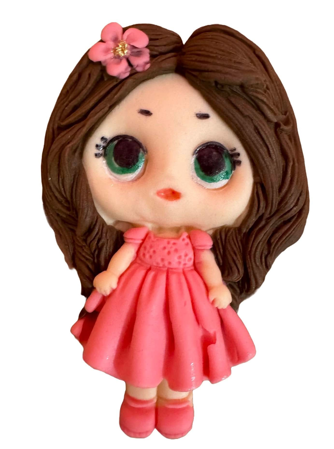 Décoration comestible en sucre, Décorations en pâte à sucre Pretty Girl Nati Shop