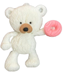 Decoratiune comestibila din zahar, Ursulet cu gogoasa Decoratiuni din Pasta de Zahar Nati Shop
