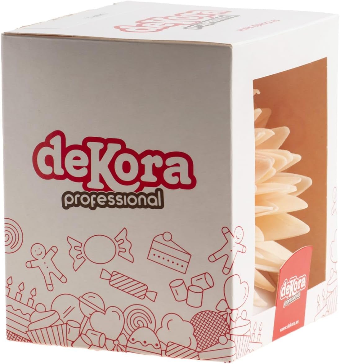 dekora - Floare uriașă de 12,5 cm - Dalia de toamnă - Fără gluten, fără lactoză, vegan - Decorațiuni de tort pentru nunți, zile de naștere și deserturi - Ușor de utilizat Pasta de zahar Naty Shop