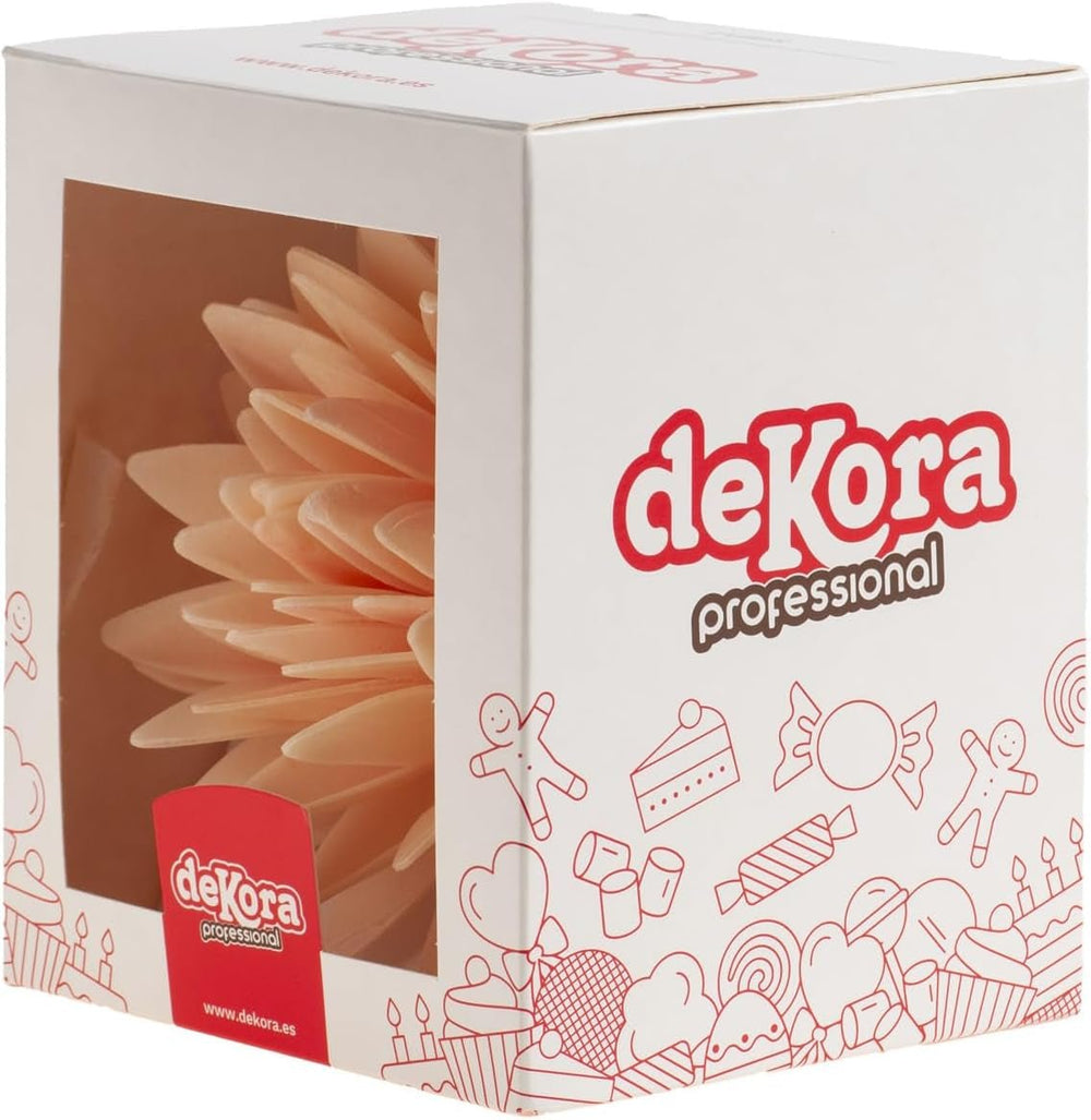 dekora - Fleur Géante 12,5 cm - Dahlia d'Automne - Sans Gluten, Sans Lactose, Vegan - Décorations de Gâteaux pour Mariages, Anniversaires et Desserts - Pâte à Sucre Naty Shop Facile à Utiliser