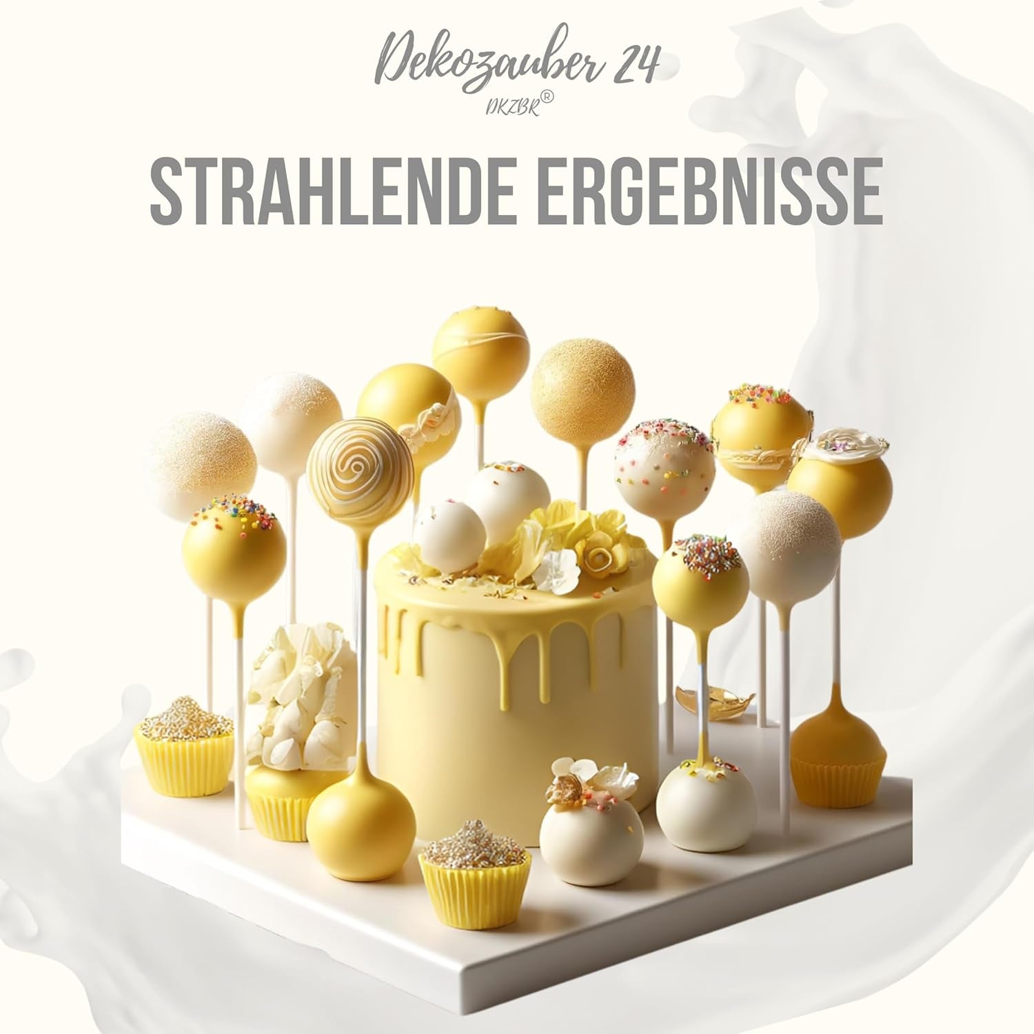 Gouttes de couverture Dekozauber24, blanches, 500g, au goût chocolat blanc et vanille, chips Deco Melts, passent au micro-ondes, pour cake pops, gâteaux, tartelettes, dripping ou glaçage Naty Shop Pâte à sucre