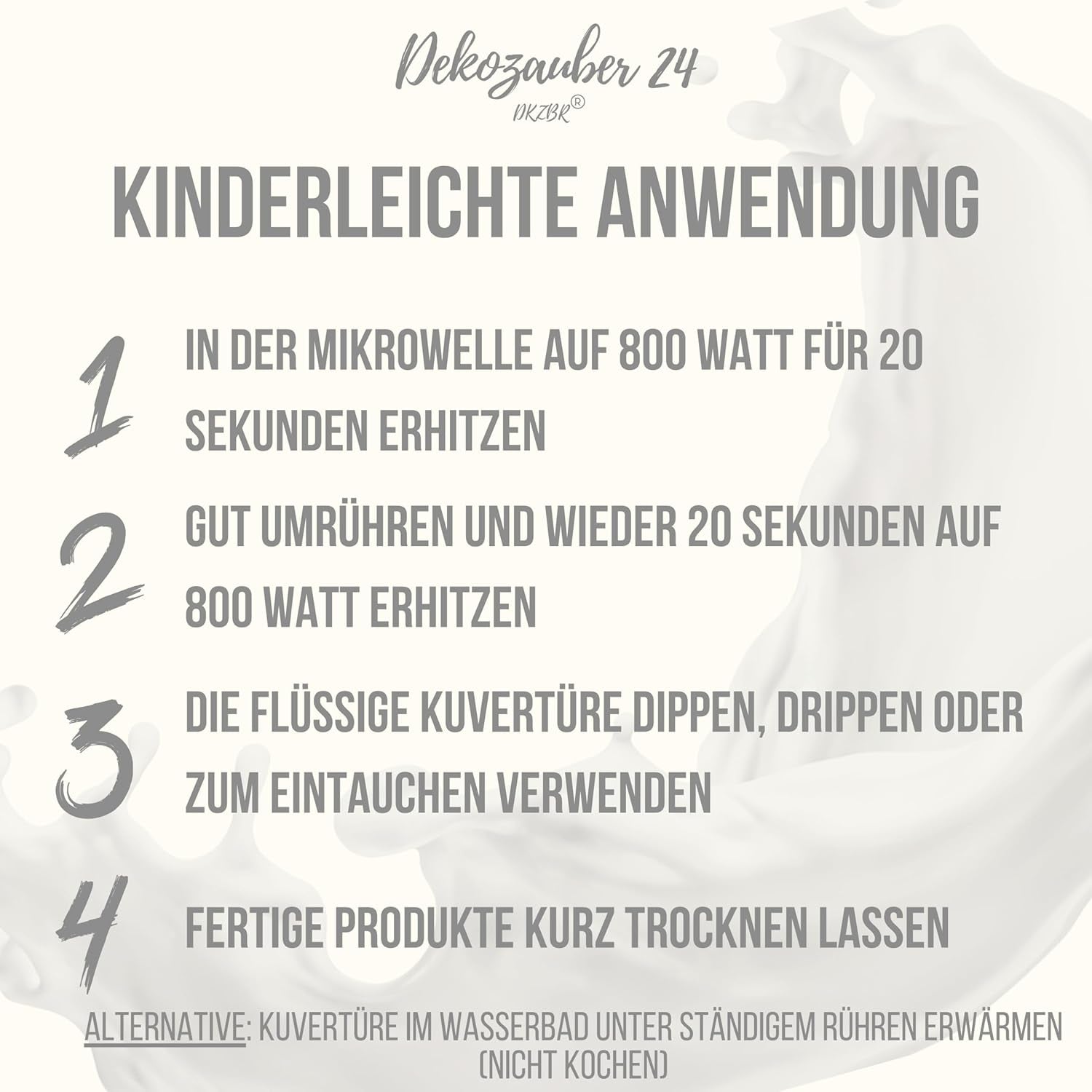 Gouttes de couverture Dekozauber24, blanches, 500g, au goût chocolat blanc et vanille, chips Deco Melts, passent au micro-ondes, pour cake pops, gâteaux, tartelettes, dripping ou glaçage Naty Shop Pâte à sucre