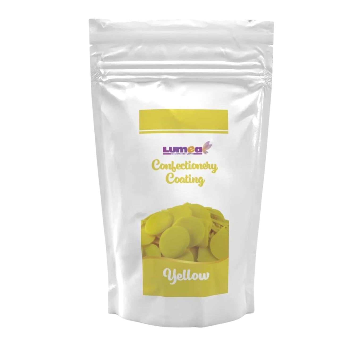 Gouttes de couverture Dekozauber24, blanches, 500g, au goût chocolat blanc et vanille, chips Deco Melts, passent au micro-ondes, pour cake pops, gâteaux, tartelettes, dégoulinants ou glaçages Naty Shop Sugarpaste Jaune