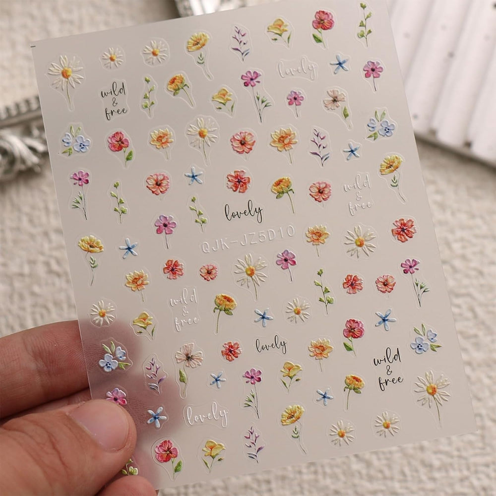 JMEOWIO Autocollants de ongles 3D pour nail art