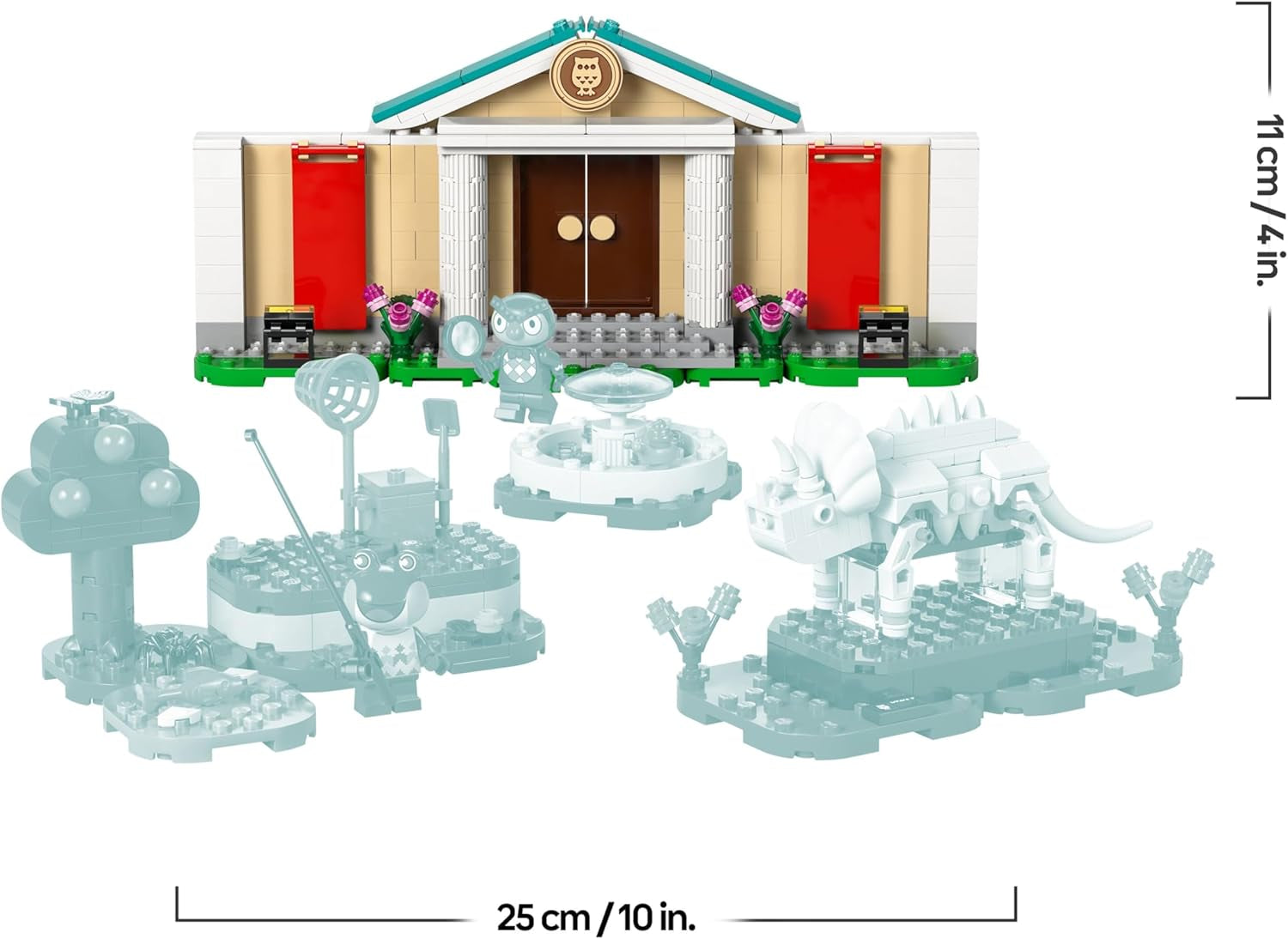 LEGO Animal Crossing - Ensemble de musées d'Eugens - Ensemble de jeux interactifs avec figurines d'Eugen et Liliane, fossiles de dinosaures et accessoires - Jouets de jeu pour filles et jeunes à partir de 7 ans - 77056