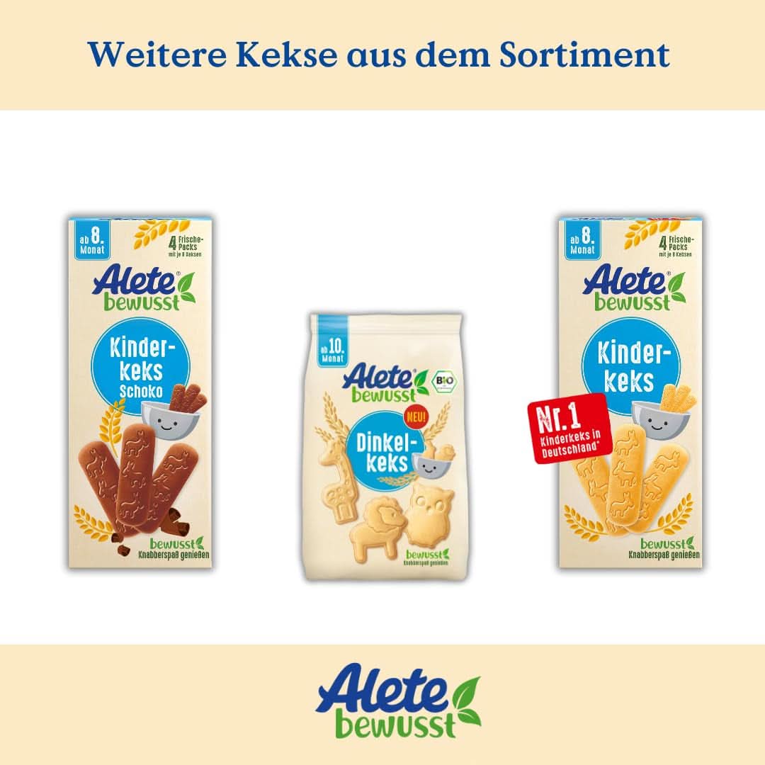 Alete consciemment Chocolat avec biscuits pour enfants, à partir du 8ème mois, Mère et Enfant Naty Shop