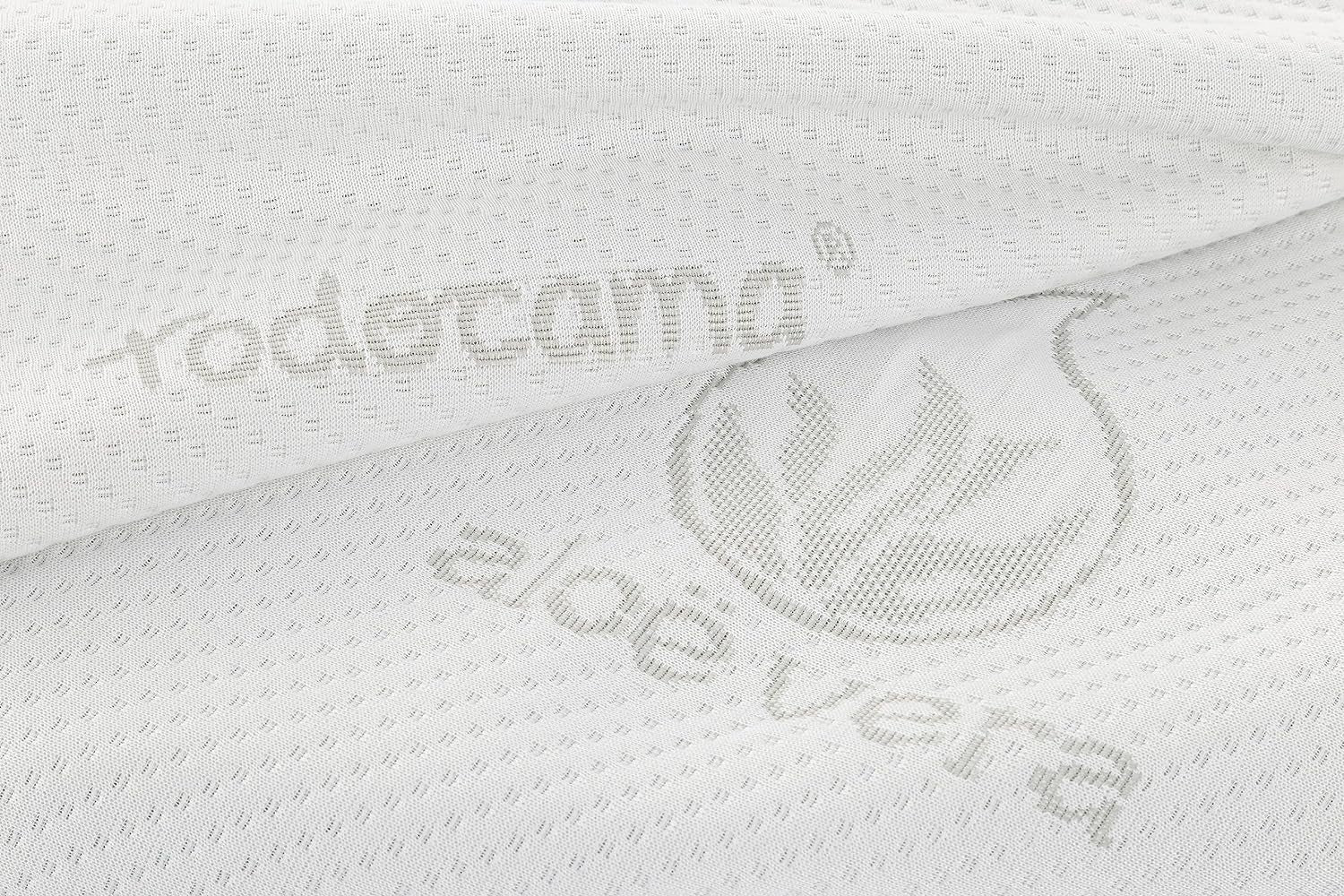 Todocama - Oreiller à mémoire de forme, aloe vera, 2 pièces, 70 cm, blanc Oreillers standards Naty Shop