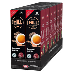 Mr & Mrs Mill Espresso fort, compatible avec K-fee & Tchibo Cafissimo*, Stärke 5/6, 120 capsules de café