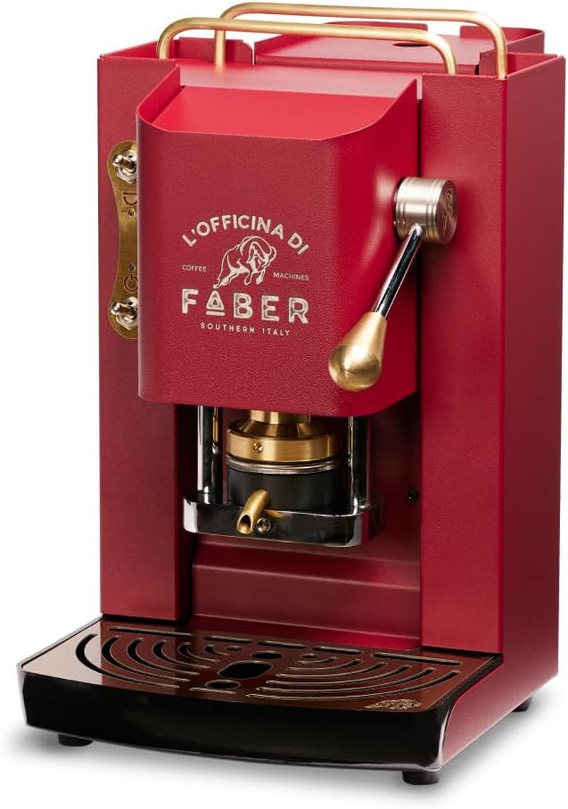 Machine à expresso Faber Pro Deluxe en laiton avec capsules en papier Ese 44 mm