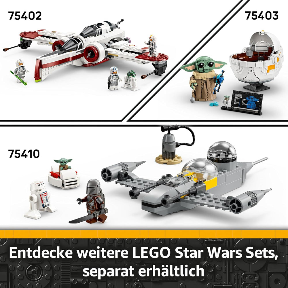 LEGO Star Wars 75401 Ahsokas Jedi Interceptor, modèle de modèle pour les fans de The Clone Wars, figurines Ahsoka Tano et Anakin Skywalker, avec lumière et R7-A7, pour jeunes et filles à partir de 8 ans