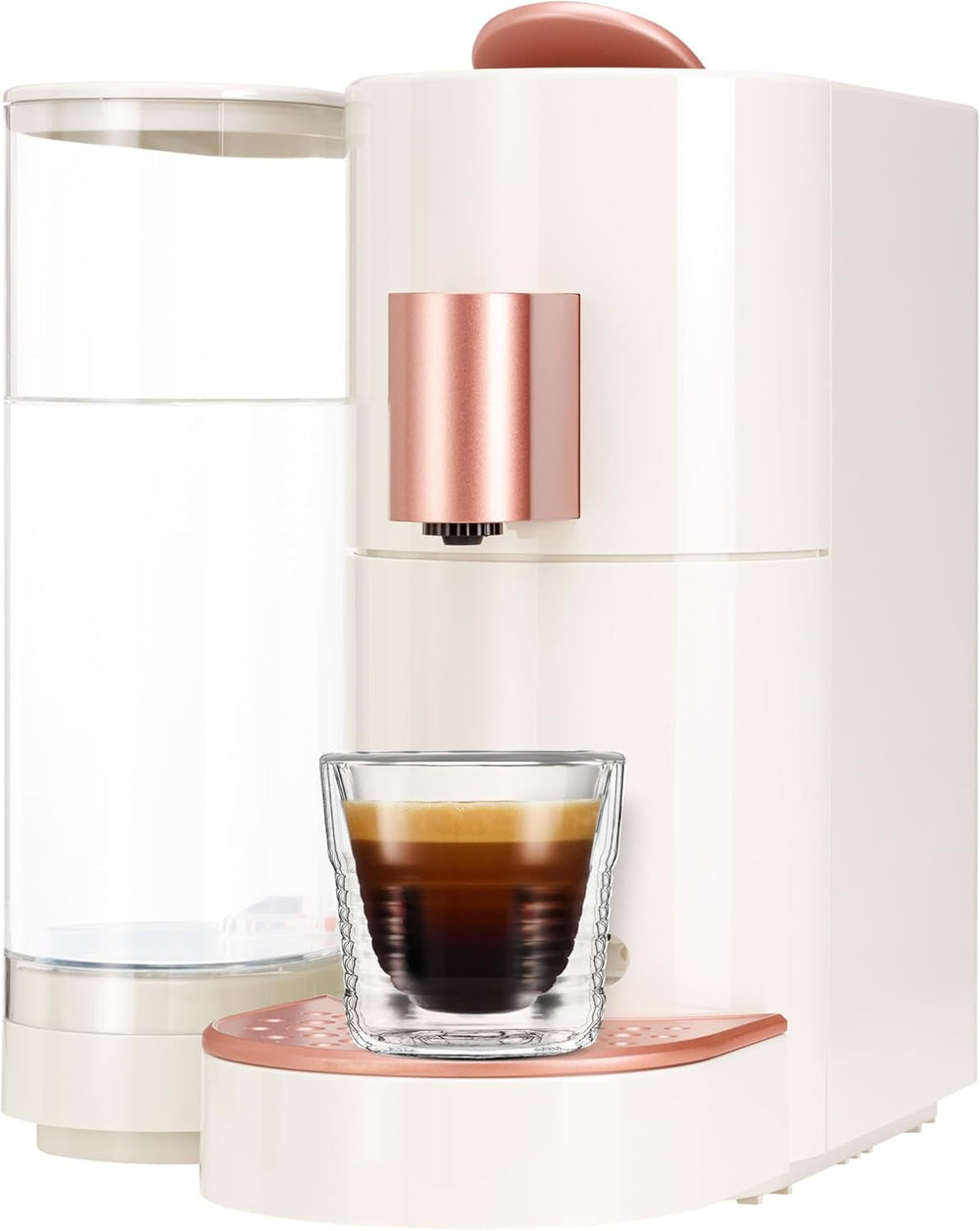 Machine à expresso à capsules K-FEE TWINS II pour café, thé et cacao | Machine à expresso pour grandes tasses | Chauffage rapide | Réservoir d'eau de 2,3 l | 19 barres | Cuivre noir