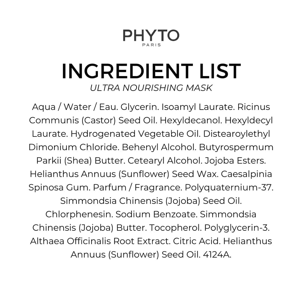 PHYTO Nourishment Masque Ultra Nourrissant 200 ml Masque capillaire Naty Shop