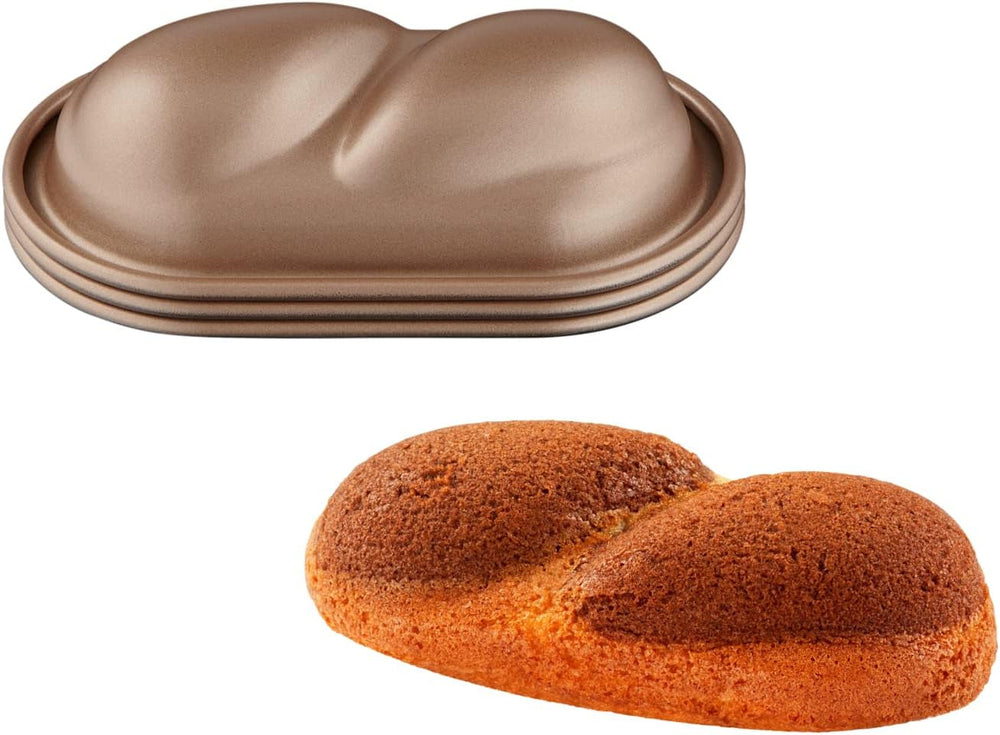 Tefal Creabake Muffins Creabake Backformen, 7,5 cm, Antihaftbeschichtung, Stapelbares System, Kreative Rezepte Für Süßigkeiten Und Slate, Einfaches Backen, Eisenfarben Moules et plaques pour la cuisson Naty Shop 3 X Kleine Zopfformen