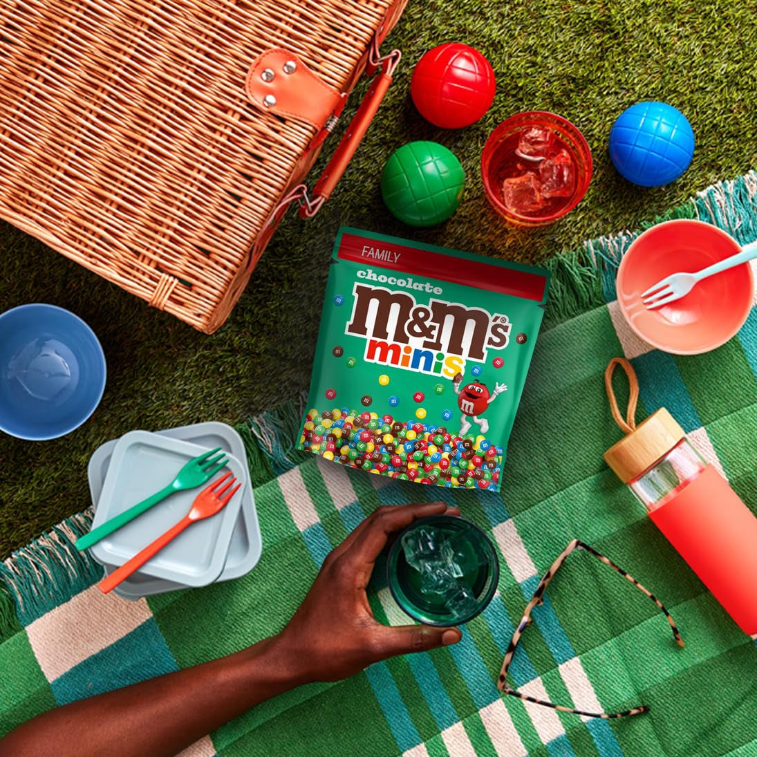 M&M's Chocolate Minis, Chocolat, 1 x 324 g, Lentilles au chocolat (324 g) (Paquet de 2)