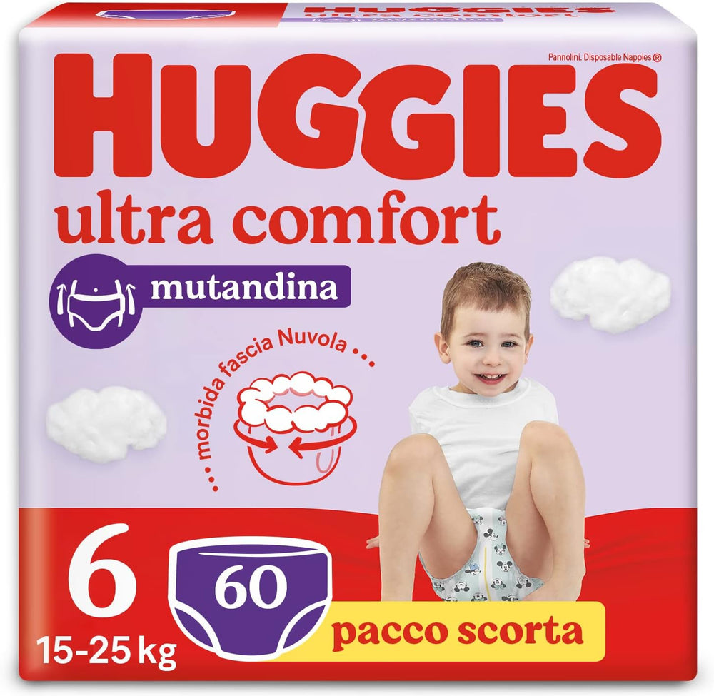 Couches Huggies Ultra Comfort, taille 3 (4-9 kg), design Disney, 168 pièces