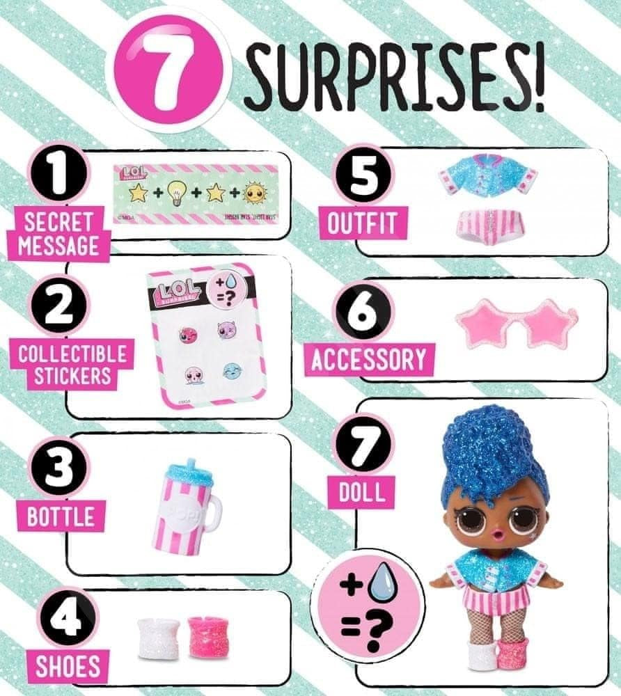 LOL Surprise Glitzer Series - Glitzer-Puppen im 12er-Pack - 80+ Surprises avec chiots, tenues, accessoires et plus encore - Jeux avec eau - Pour les filles et les jeunes à partir de 4 ans