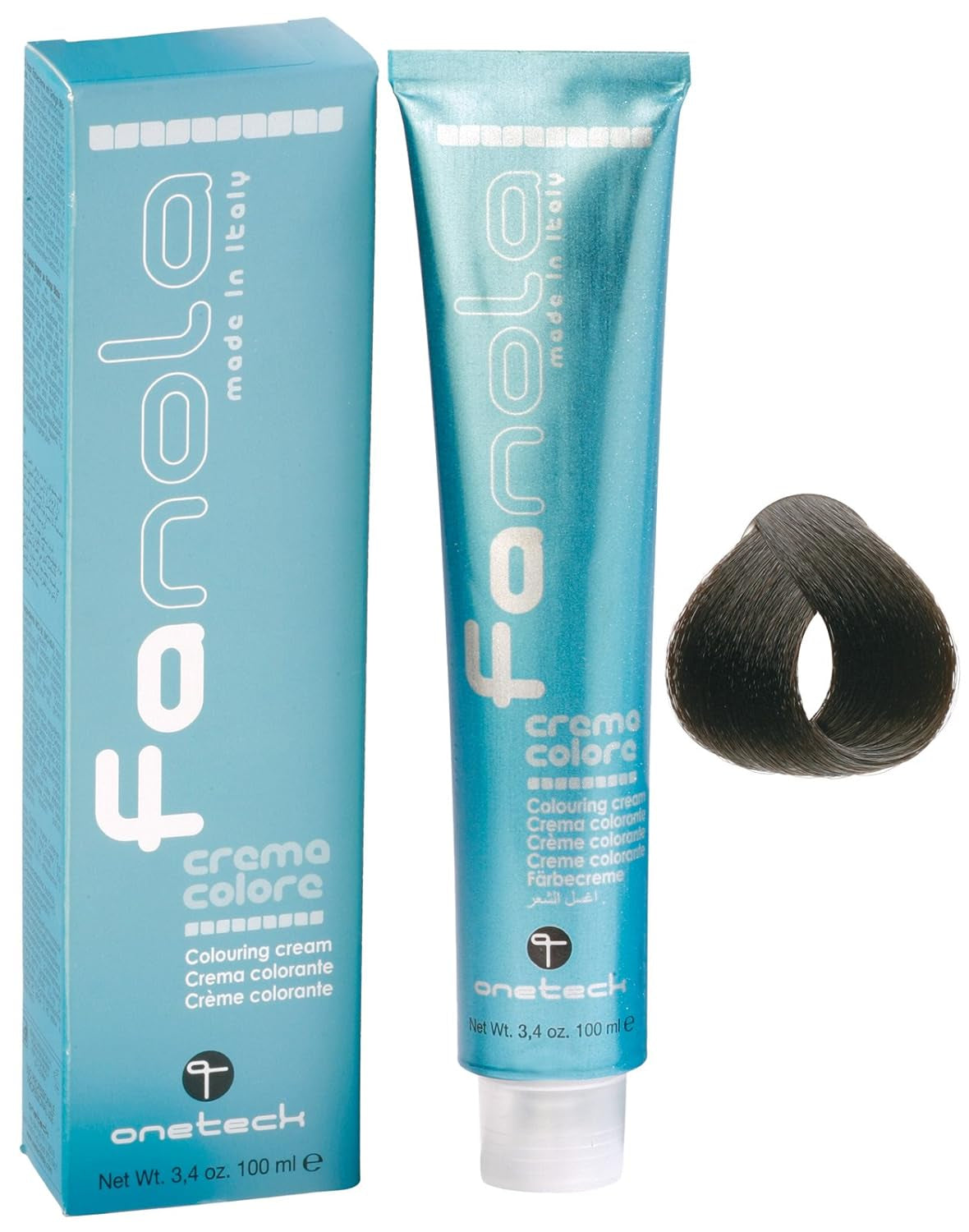 Fanola crema colore Crème colorante 7.0 Blond, 100 ml Teinture capillaire Naty Shop 3.0 Châtain foncé