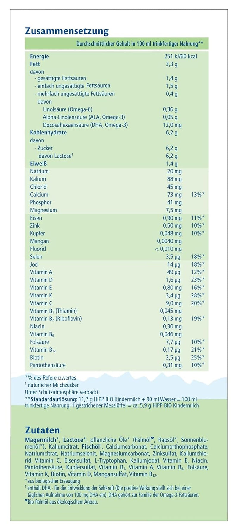 Lait de croissance biologique HiPP (4 x 600 g) après 12 mois avec calcium, fer, vitamines C et D pour les tout-petits en pleine croissance, meilleure qualité biologique