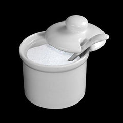 Holst Porcelain AT 216 FA1 Canister 0.17 L Butoi cu Lingură, alb, 8.5 x 8.5 x 6.5 cm