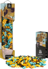 Plus-Plus 5163 Geniales Konstruktionsspielzeug, Sonnenblumen von Vincent Van Gogh, Inspired-Edition, Kreativ-Bausteine ​​​​Tube, 350 pièces, Tournesols