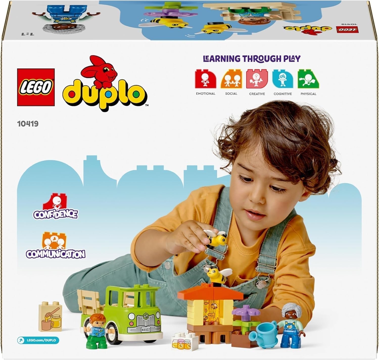 LEGO DUPLO Town L'apiculture et les ruches, jouet éducatif pour les tout-petits avec 2 figurines et un camion mobile, ensemble de construction et de reconstruction, jouet pour les tout-petits à partir de 2 ans 10419 Sets de construction Besuche den LEGO-Store
