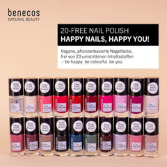 Benecos 20-Free vernis à ongles végétalien, rouge vintage - vernis à ongles à base de plantes - séchage rapide et longue durée - perméable à l'eau - enrichi en biotine - 5 ml