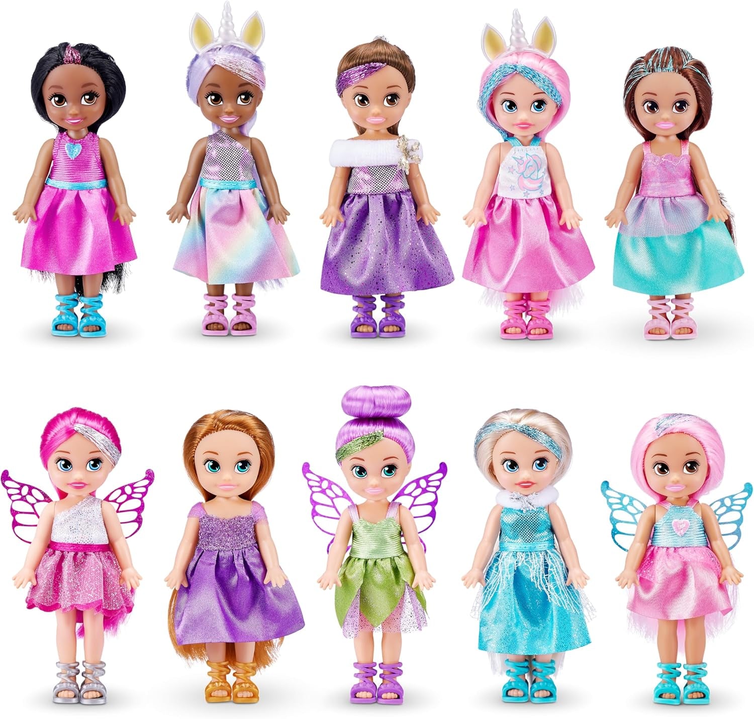 -Poupées-4,7"-Collection Fantasy Little Friend Ensemble de 10