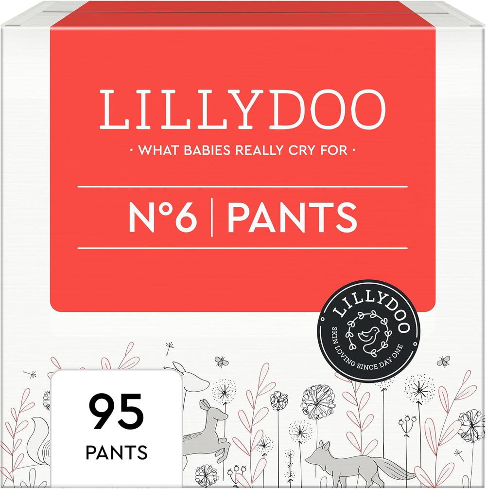 LILLYDOO Pantalons respectueux de la peau Taille 5 (12-17 kg) Boîte mensuelle (105 pièces)