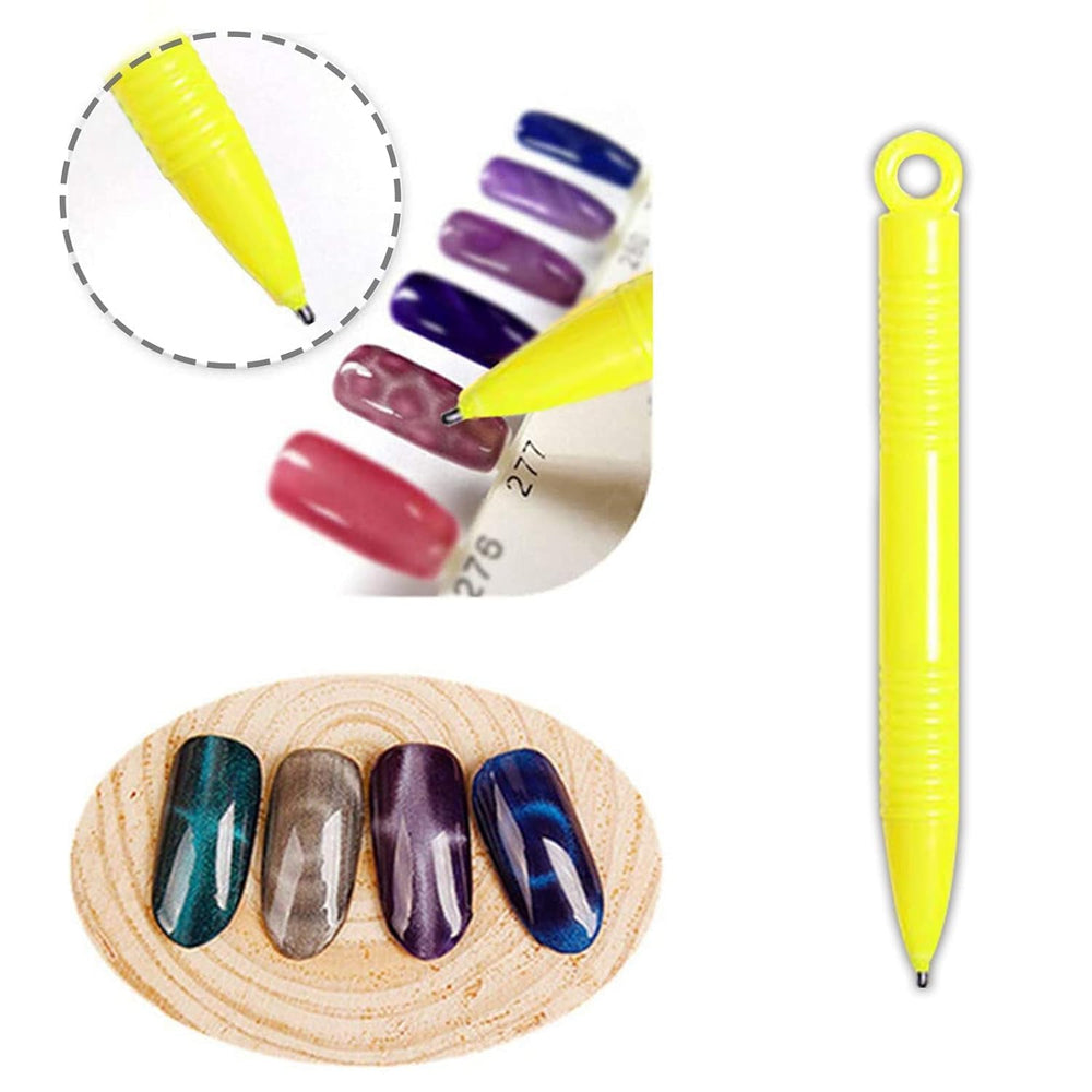 14 pièces Nail Art Werkzeug Magnetstift DIY Magic 3D Magnet Stick Set Application avec Cat Eye Gel Pulver ou Nagelac - Stylo magnétique pour les yeux pour un effet magique idéal