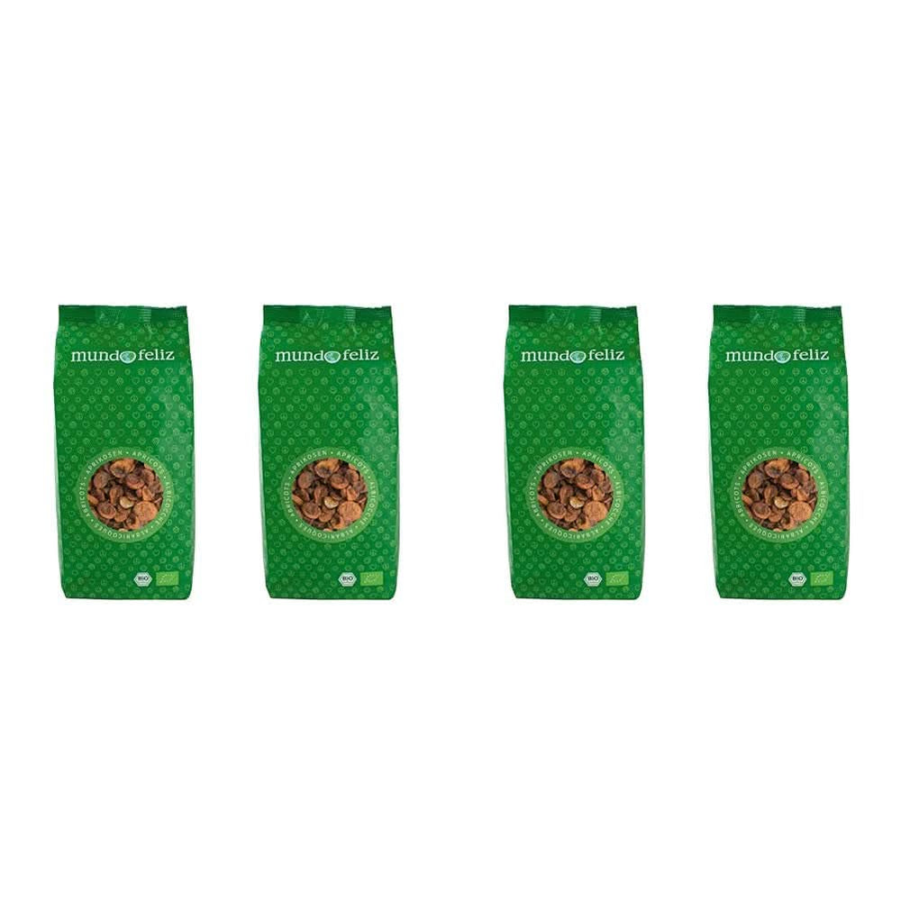 Mundo Feliz, Abricots secs avec noyaux issus de l'agriculture biologique, 2 x 500 grammes Naty Shop produits déshydratés 4 x 500 grammes