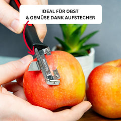 Westmark 29092270 Sparschäler Gallant, PP/Tpe/Edelstahl, Schwarz/Rot, 16,5 x 3,7 x 2 cm éplucheur Naty Shop