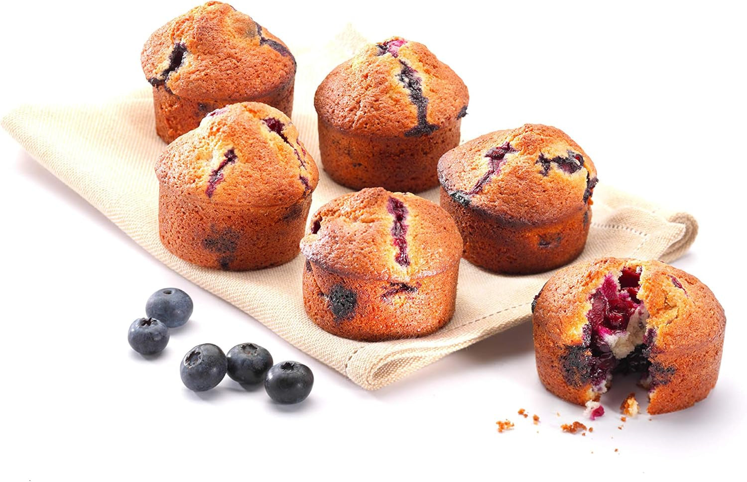 Pyrex BANDEJA 6 MAGDALENAS ASYMETRIA PX Muffinförmchen, Metall, Bunt, 6 Magdalena Moules et plaques à pâtisserie Naty Shop